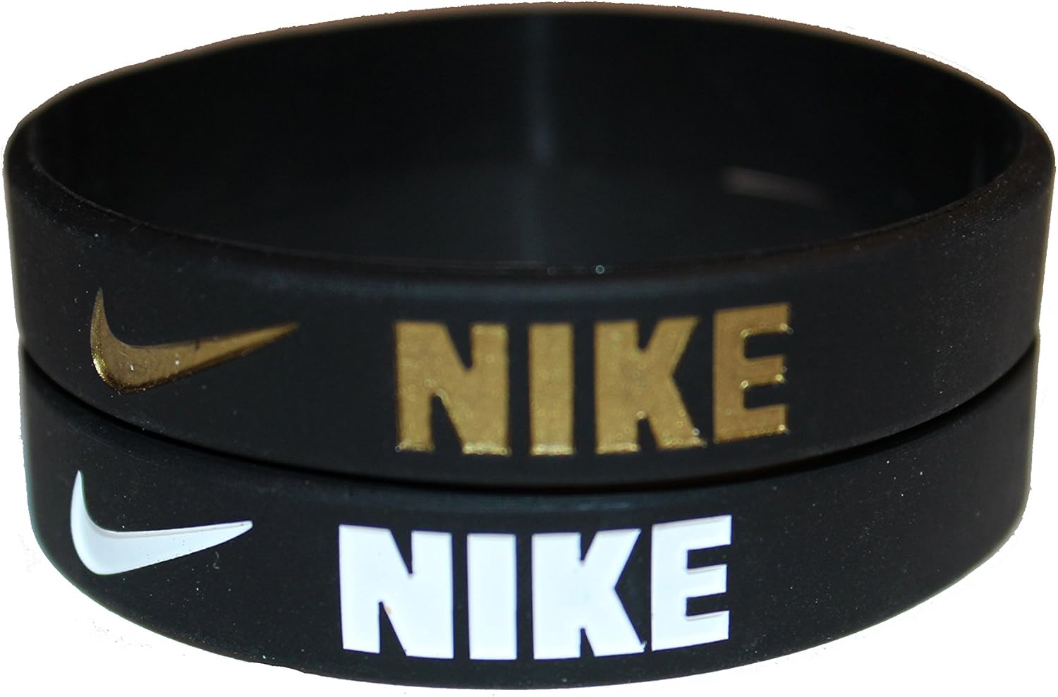 Nike 3D Wristband/Bracelet (Nike 3D (Blk/Gold-Blk/White 2PK)): Amazon ...