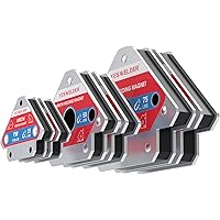 YESWELDER 25 LB & 50LB & 75 LB Welding Magnet 6 Pieces of Magnetic Welding Holder 25 LBS/ 50 LBs 75 LBs Holding Power Welding
