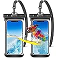 Syncwire Waterproof Mobile Phone Case, Pack of 2 Underwater Mobile Phone Case, 7 Inch Waterproof Mobile Phone Case with Side Buttons, Seamless Design for iPhone 14 13 12 11 Pro XS Max Mini SE XR X 8