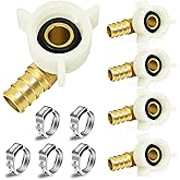 Boltigen 1/2" PEX Swivel Elbow Faucet Connector (5-Pack) with 1/2" Female NPT 90 Degree NPSM Adapter, Lead-Free Brass Fitting