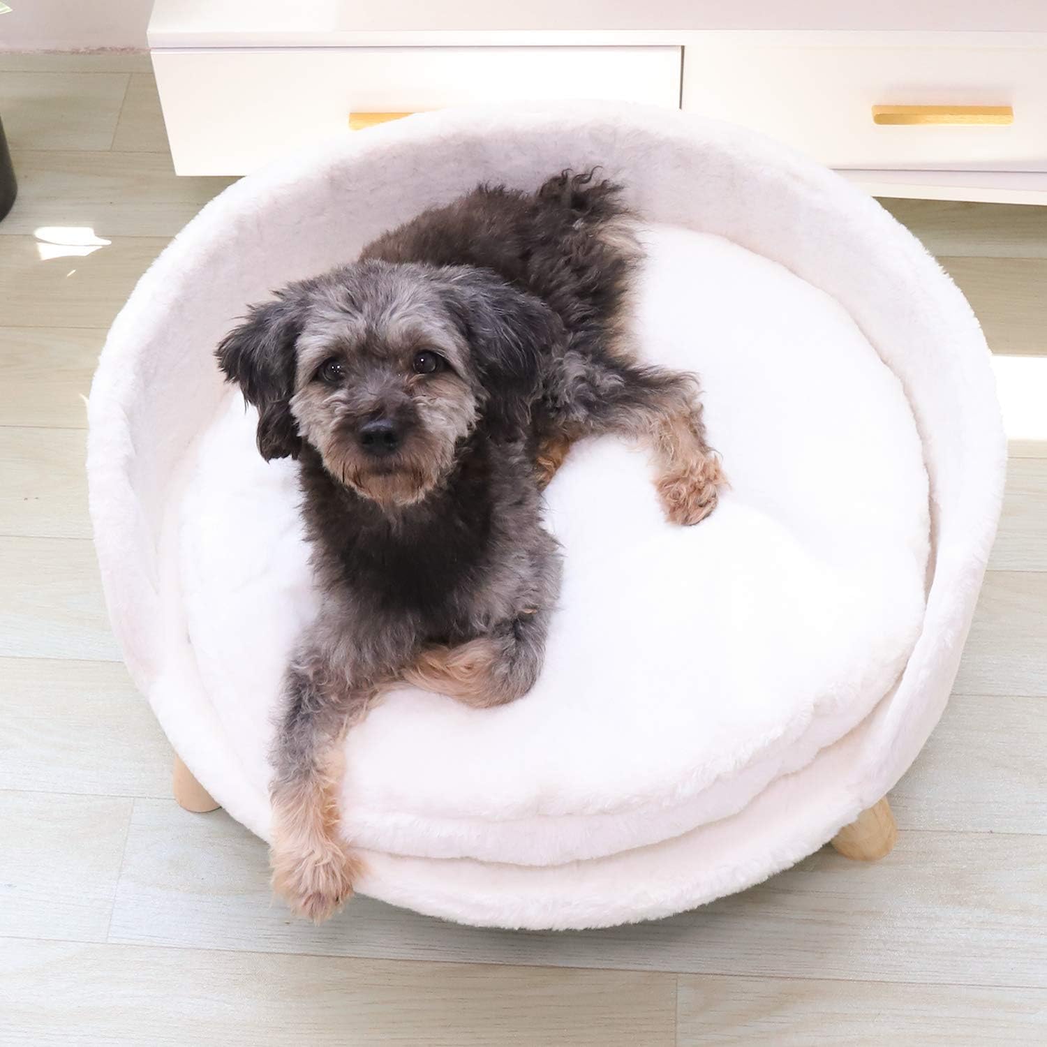 BingoPaw Cat Sofa Chair Bed: Elevated Nordic Pet Stool Bed with Removable Waterproof Mat - Image 4