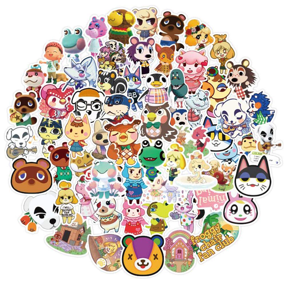 100pcs Animal Crossing Stickers Cool Game Stickers for Water Bottles Waterproof and Perfect for Laptop Hydro Flask Car Phone
