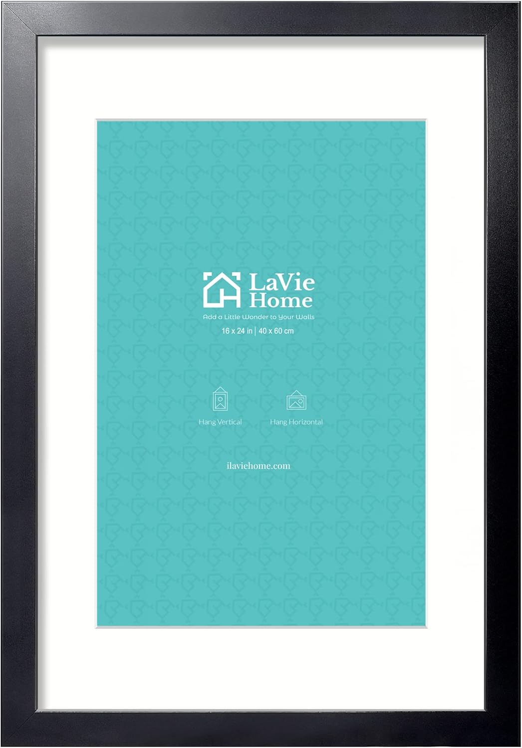 Photo Albums, Frames & Accessories - LaVie Home 16 x 24 Picture Frame Black Poster Frame,Display Pictures 12x18 with Mat or 16x24 Without Mat, Stable and Sturdy Frame and Polished Plexiglass, Suitable for wall decoration(1 Pack)