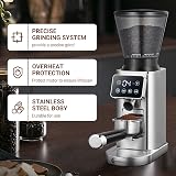 AMZCHEF Electric Coffee Grinder 48 Grind Settings, 40mm Burr, LED LCD view 6