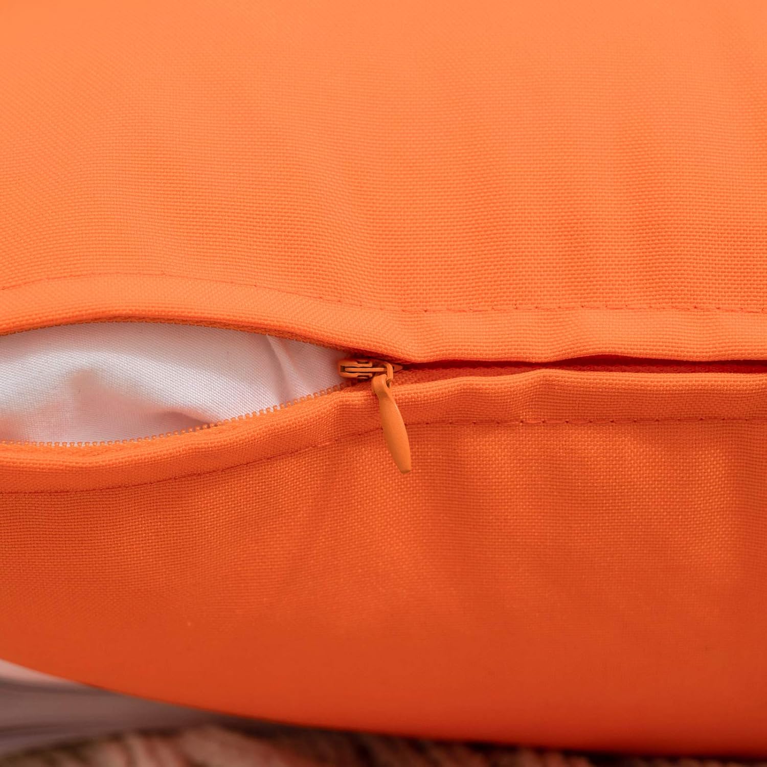 MIULEE Pack of 2 Decorative Outdoor Waterproof Pillow Covers Square Garden Cushion Sham Throw Pillowcase Shell for Patio Tent Couch 16x16 Inch Orange: Kitchen & Dining