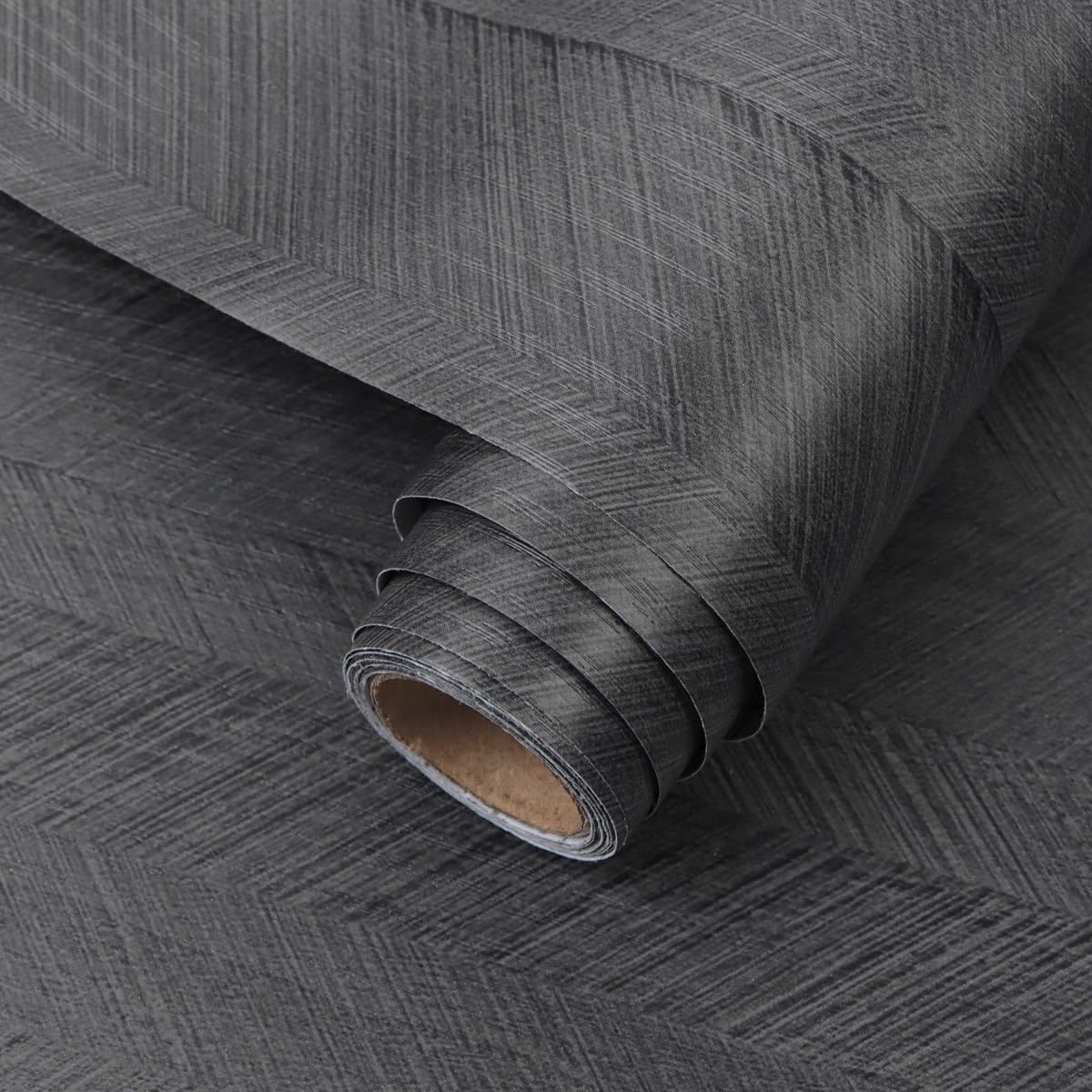 Photo 1 of Arthome 15.7" x240'' Peel and Stick Dark Black Wood Contact Paper Self-Adhesive Wall Paper,Decorative Vinyl Film for Countertop, Cabinets, Shelf, Drawer Liner,Easy to Clean Removable Wall Covering