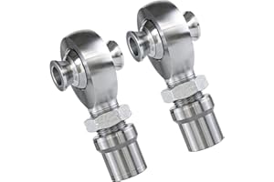 GaiRen 1 1/4'' Heim Joints Rod End Kit, 1.25'' Pair of Right and Left Hand Thread Chromoly Joints Heat Treated Chromoly with Round Tube Adapter, High Misalignment Spacer