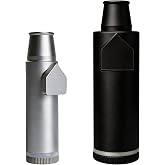 OakMsOik Metal Ieak-proof Bottle (3nd Generation Upgrade Version) (Black high-capacity(Silver small capacity) Portable Pepper Shaker (2 pack)