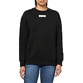 Lacoste womens Oversized Brushed Fleece Crew Neck Sweatshirt