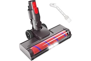 Haoyijor Vacuum Attachments for V15 V8 V7 V10 V11 Vacuums Cleaners, Hardwood Floor Attachment with Flexible Big Rollers, Soft Roller Brush Head Replacement with LED Light