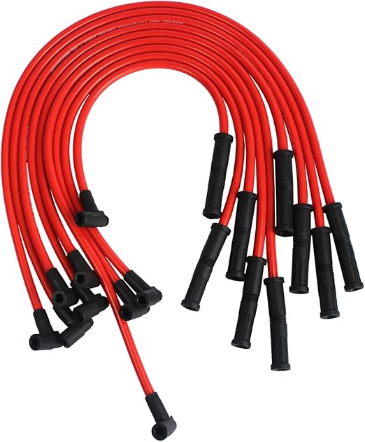 JDMSPEED New HEI Spark Plug Wires Set 90 To Straight For Chevy SBC BBC
