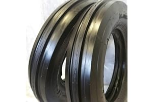 6.00-16 (2 TIRES + 2 TUBES) ROAD CREW OZKA 8 PLY KNK-35-3-Rib Farm Tractor Tire 6.00x16