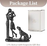 Sziqiqi 6th Wedding Iron Anniversary Couple Figurines with Dog view 8
