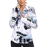 Cucuchy Womens V Neck Golf Polo Shirts Moisture Wicking Sports Workout Tops