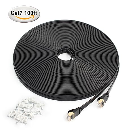 MEALINK Cat 7 Ethernet Cable 100 ft-Fastest Shield (FTP) Lan Cable with