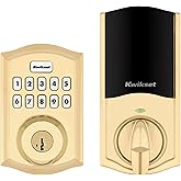 Kwikset HomeConnect 620 Z-Wave Long Range Enabled Keypad Smart Lock Convenient Keyless Entry, Customizable User Codes, Ring Alarm Compatible, Hub Required, Sold Separately Polished Brass Traditional