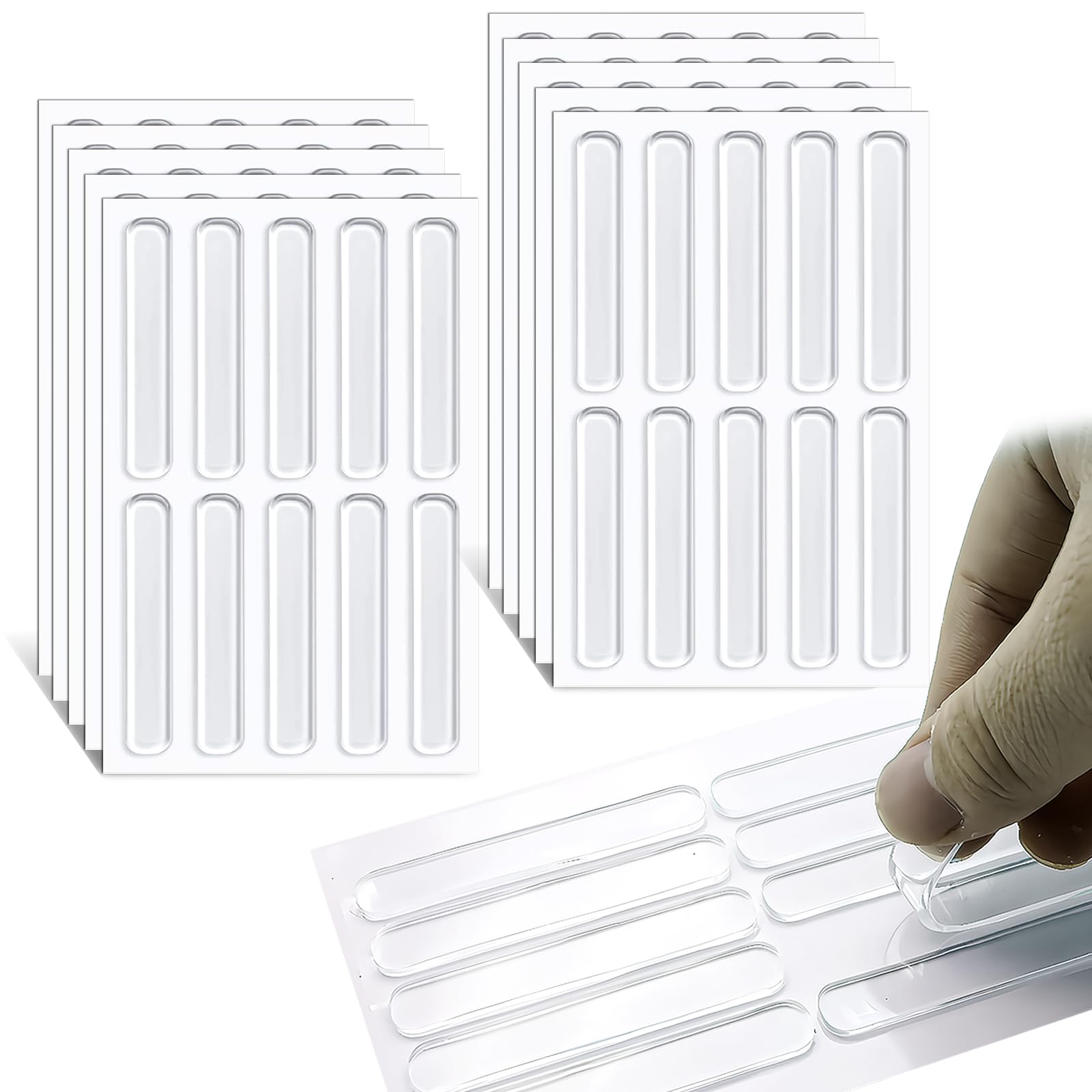 100 pcs Silicone Furniture Bumpers,6.3 cm Cupboard Door Stoppers,Door Pads Stop Slamming,for Windows, Cabinets, Doors, Photo Frames, to Protect The Surface From Friction and Scratches