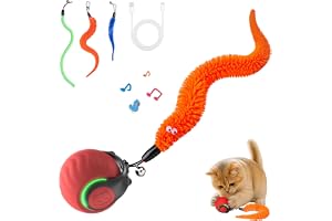 2026 Interactive Cat Toys with Bird Sounds & 3 Modes for Indoor Cats Play | Bird Sounds, 3 Speed Modes, 3 Tails, Rechargeable Automatic Rolling, Fast Charging Ball, For Indoor Cats on Hard Floor Carpet