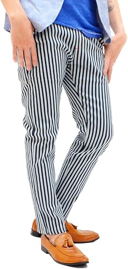 Amazon ストライプデニムパンツ メンズ Sサイズ ジーンズ 通販