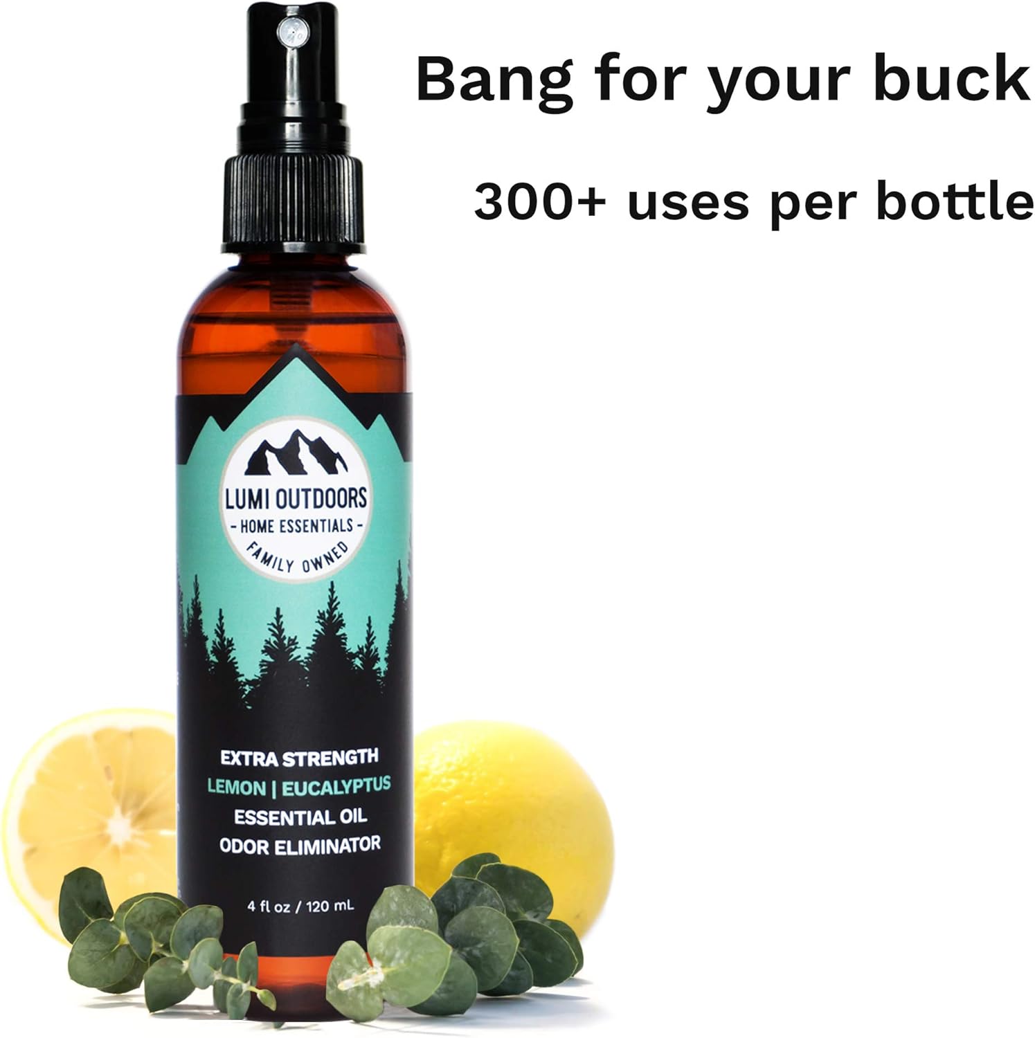Natural Shoe Deodorizer Spray, Foot Odor Eliminator and Air Freshener - Organic Lemongrass, Mint, Tea Tree Essential Oils: Sports & Outdoors