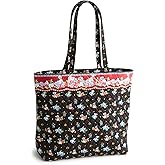 Vera Bradley Premium Cotton Disney Original Zip Tote Bag, Ski Weekend Mickey and Friends