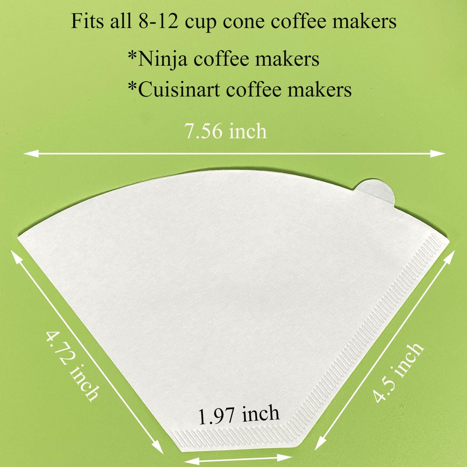 No.4 Cone Coffee Filters,Disposable Paper Filters for Pour Over Coffee Makers and Drip Coffee Machines (100 Count)