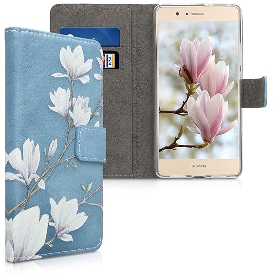 kwmobile Huawei P9 Lite Hülle - Kunstleder Wallet Case für Huawei P9 Lite mit Kartenfächern und Stand