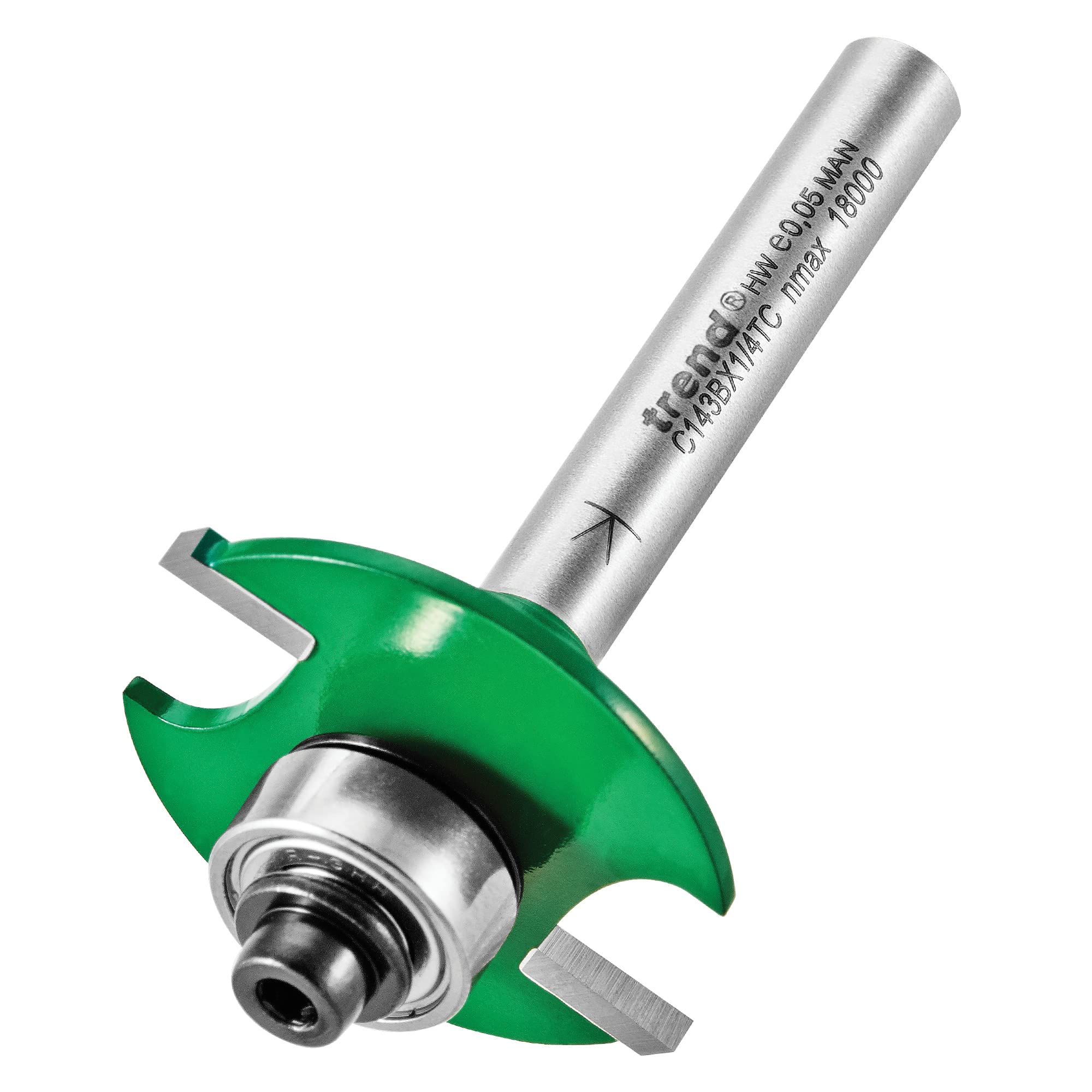 Trend CraftPro Slotting Router Cutter, 1/4 Inch Shank, 2mm Kerf, 31.8mm Diameter, Tungsten Carbide Tipped, C143BX1/4TC