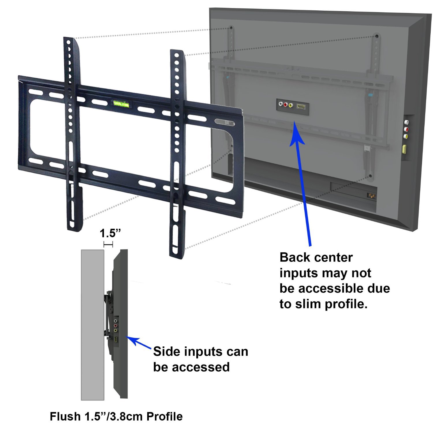 Maxesla Ultra Slim TV Wall Mount for most 26"63" LCD LED Plasma HDTV