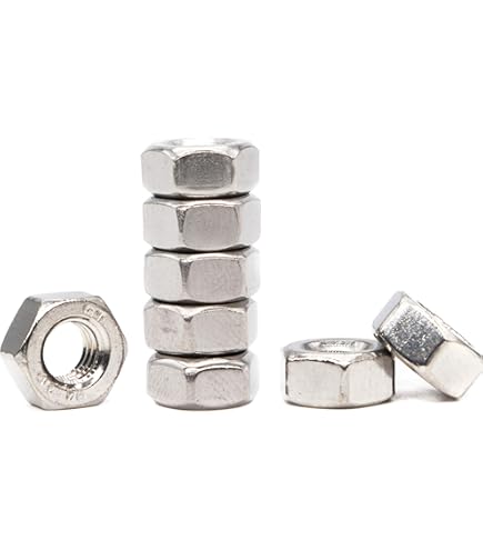 MroMax 4#-40 Tuercas Hexagonales, Acero Inoxidable 304, Rosca Gruesa Imperial, Tornillos De