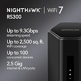 NETGEAR Nighthawk Tri-Band WiFi 7 Router RS300 9.3 Gbps 2.5G NIC view 2