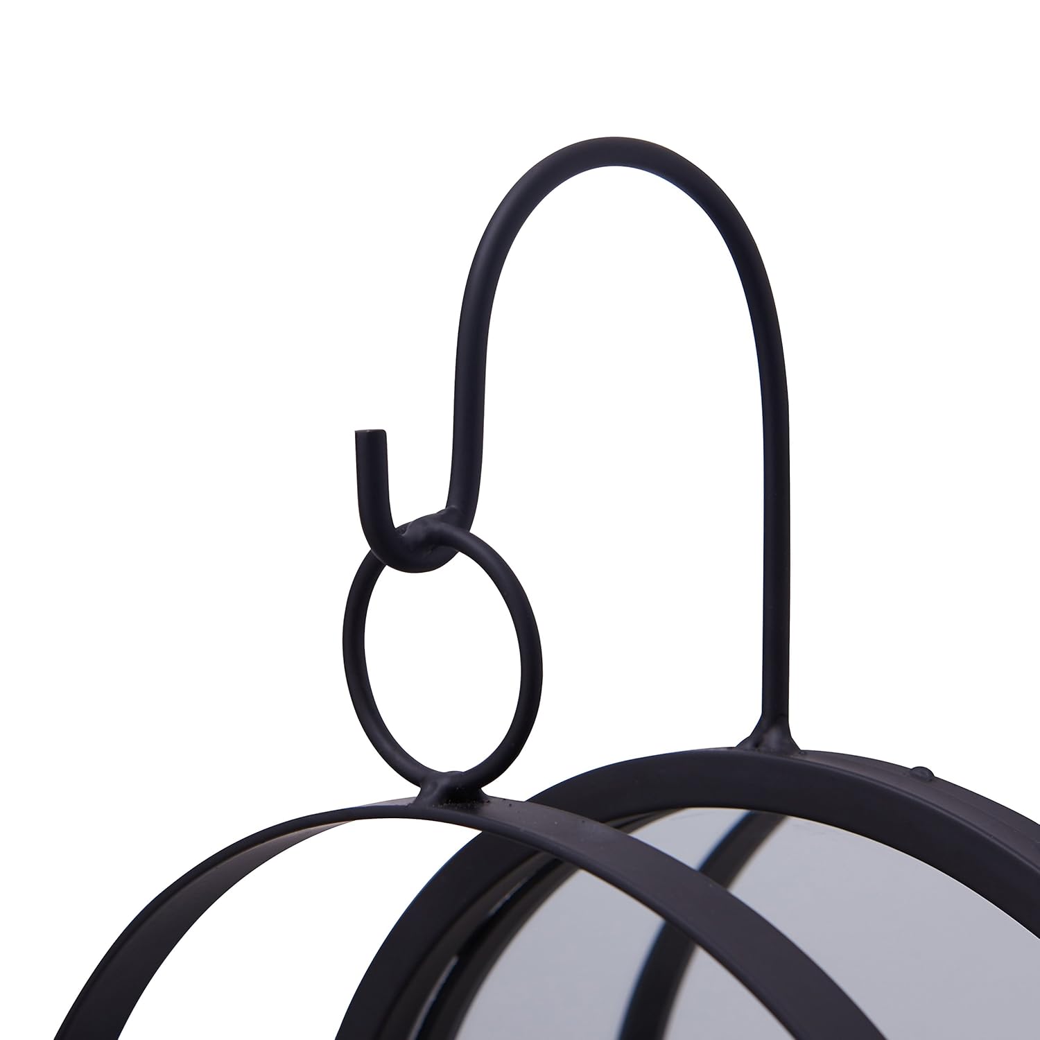 A Decorative Rustic Metal Hanging Wall Candleholder Round Wrought Iron Pillar Candle Sconce With Mirror Danya B Home Decor Candleholders