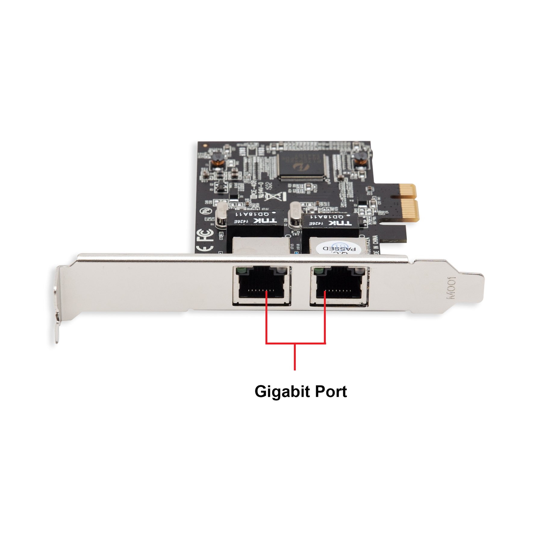 Syba 2 Port Gigabit Ethernet PCI-e x1 Network Interface Card 10/100/1000Mbps LAN Adapter Controller RTL8111E