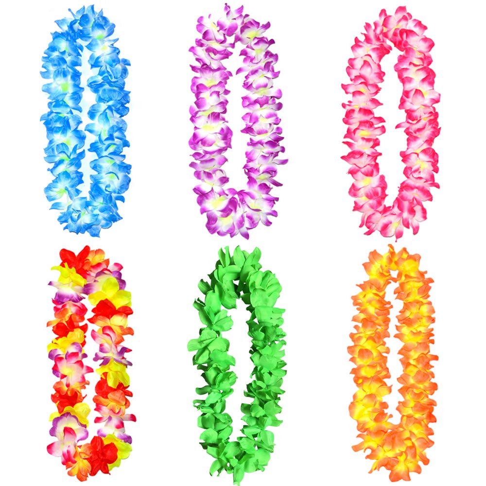 Hawaiian Leis Hawaii Tropical Luau Party Leis Thickened Flower Necklace Women Cute