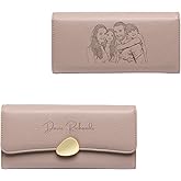 Ksopieah Personalized Wallets for Women – Custom Name & Photo Leather Purse, Long and Large Capacity Wallet, Mothers Day Christmas Gift for Mom Wife, Valentines Day Gifts for Girlfriend (Style 1)