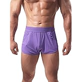 Summer Code Men's Boxers Shorts Breathable Ribbed Underwear Moisture-Wicking Comfortable Lounge Underpants