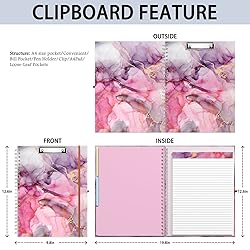 Rimilak Spiral Clipboard Folio with Refillable