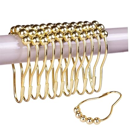 Ys Shower Curtain Hooks Curtains Liner Ring Metal Hook Hanger Gold