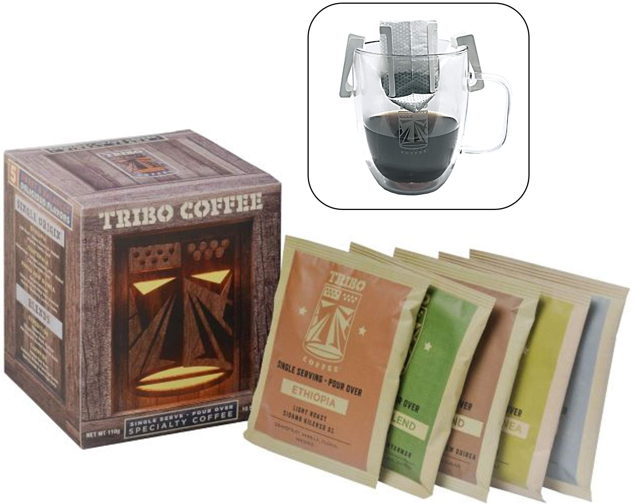 Mua Tribo Coffee SingleServe Portable Pour Over Drip Coffee Variety