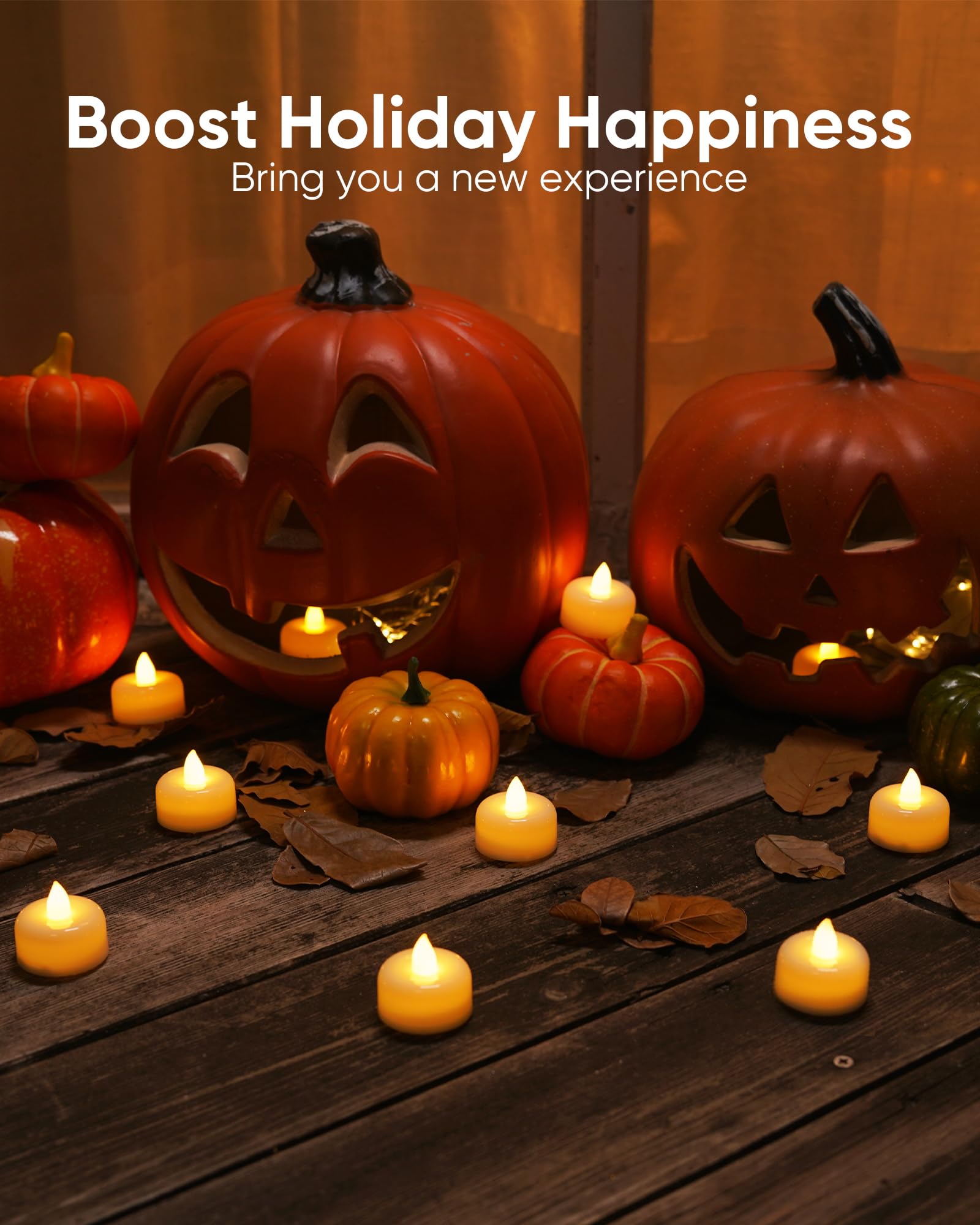 Amagic 12/24/50/100/150Pack Flameless LED Tea Lights Candles Battery Operated, Electric Fake Tealight Candles for Votive, Halloween, Christmas, Home Decor, Wedding, Table Decor (12Pack)