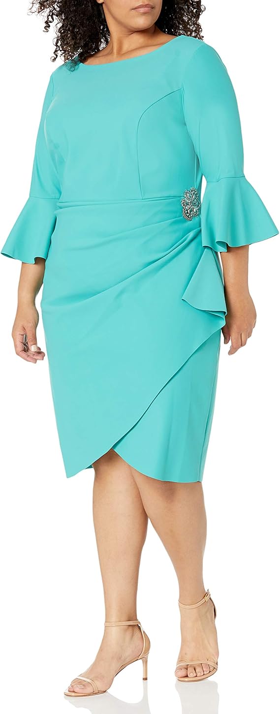 alex evenings bell sleeve dress
