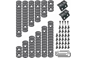 CG GEARS Picatinny Rail 3,5,7,9,11,13-Slot for Mlok, Polymer Rails Section Plus Offset Mount with T-Nuts, Screws & Allen Wrench