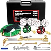 RX WELD Medium Duty Oxy-Fuel Welding and Cutting Torch Kit | B-Size Regulator, Cylinders Not Included