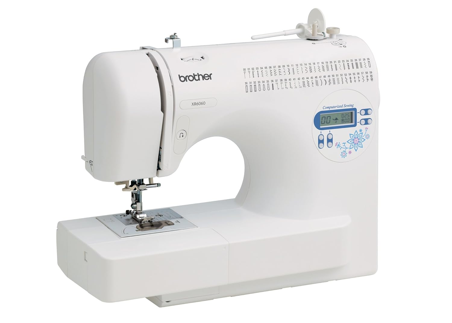 Brother XR6060 Computerized Sewing Machine, 60 built-in stitches, 7