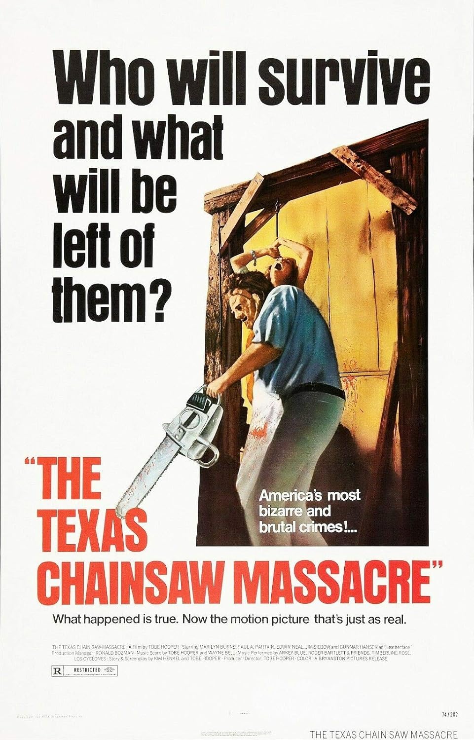 THE TEXAS CHAINSAW MASSACRE Movie Poster Metal Tin Sign Well Pub Dec