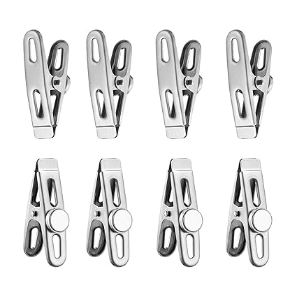 BIGBIGWORLD - 8 clips magnéticos de metal para nevera, ganchos ...