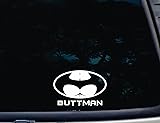 BUTTMAN - 5 3/8" x 3 3/4" die cut vinyl decal for