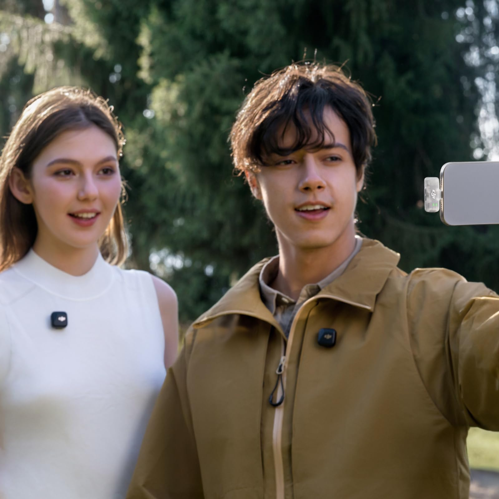 DJI Mic Mini (2 Sender + 1 Handy-Empfänger), Ansteckmikrofon, drahtloses Lavalier-Mikrofon für iPhone 17/16/15 und Android/PC/Tablet, Plug-and-Play, 300 m Reichweite, aktive Geräuschunterdrückung 9