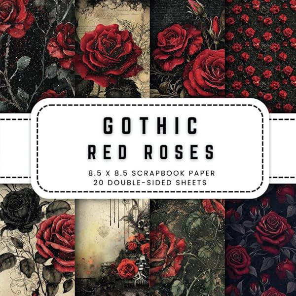 Red Roses Scrapbook Paper 40 Pages 20 Sheets: Rose Pattern