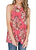 Women's Summer Sleeveless Halter Neck Floral Print